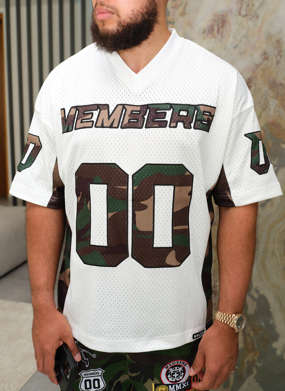 Members Camo Jersey - White