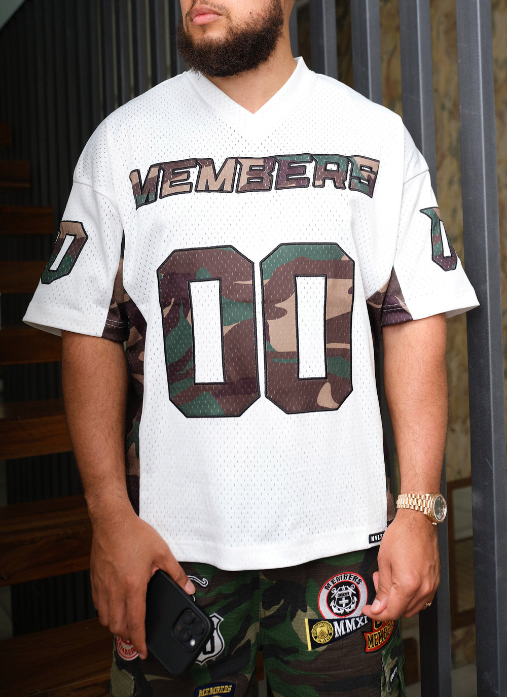 Members Camo Jersey - White