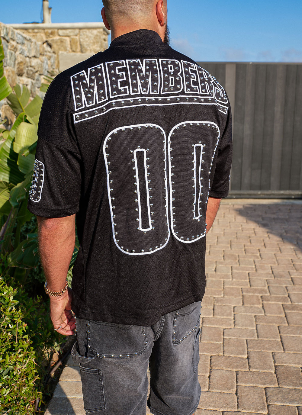 Members Studded Jersey - Black