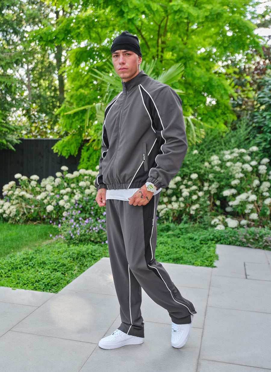 Athletic Track Jacket - Grey