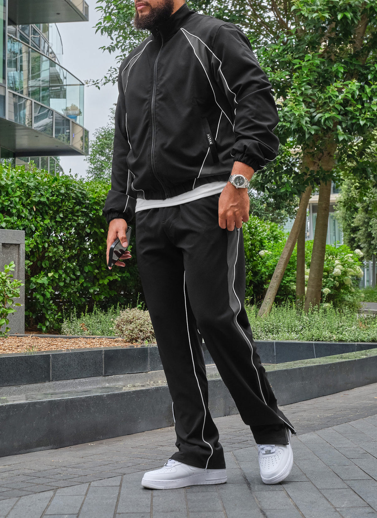 Athletic Track Pants - Black