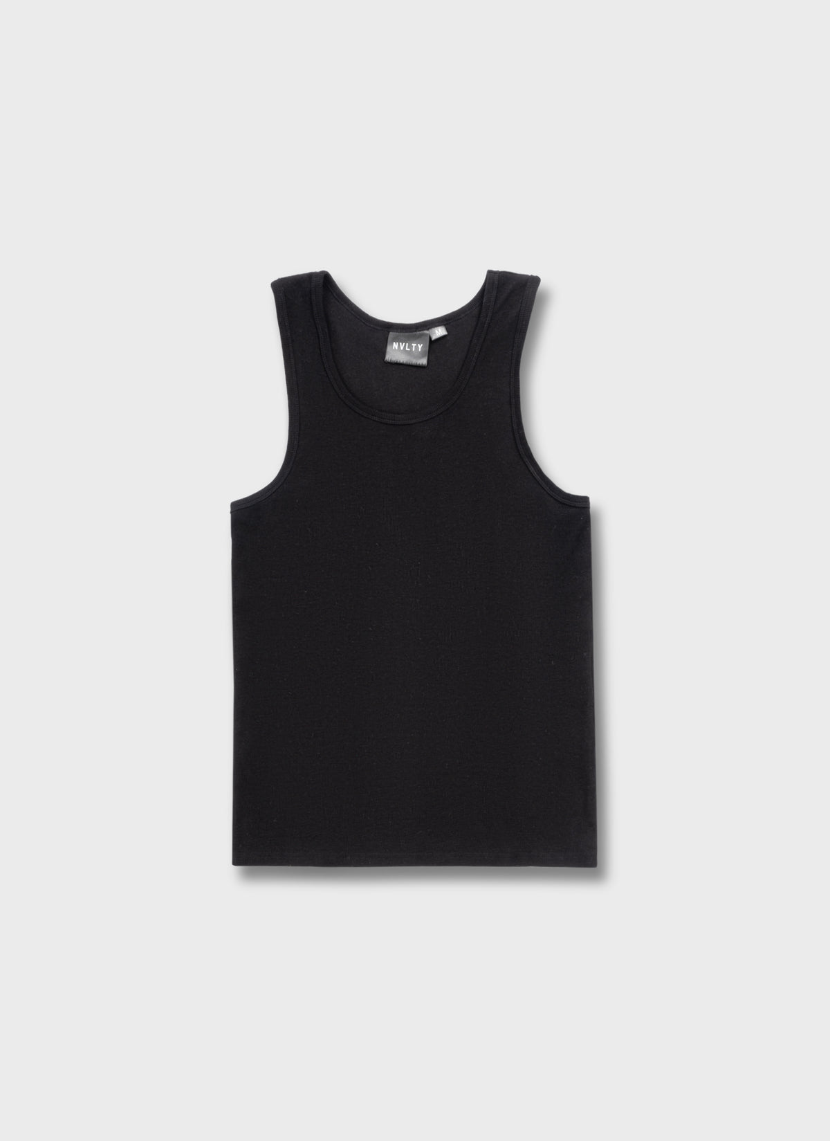 Essential Heavy Ribbed Vest - Black