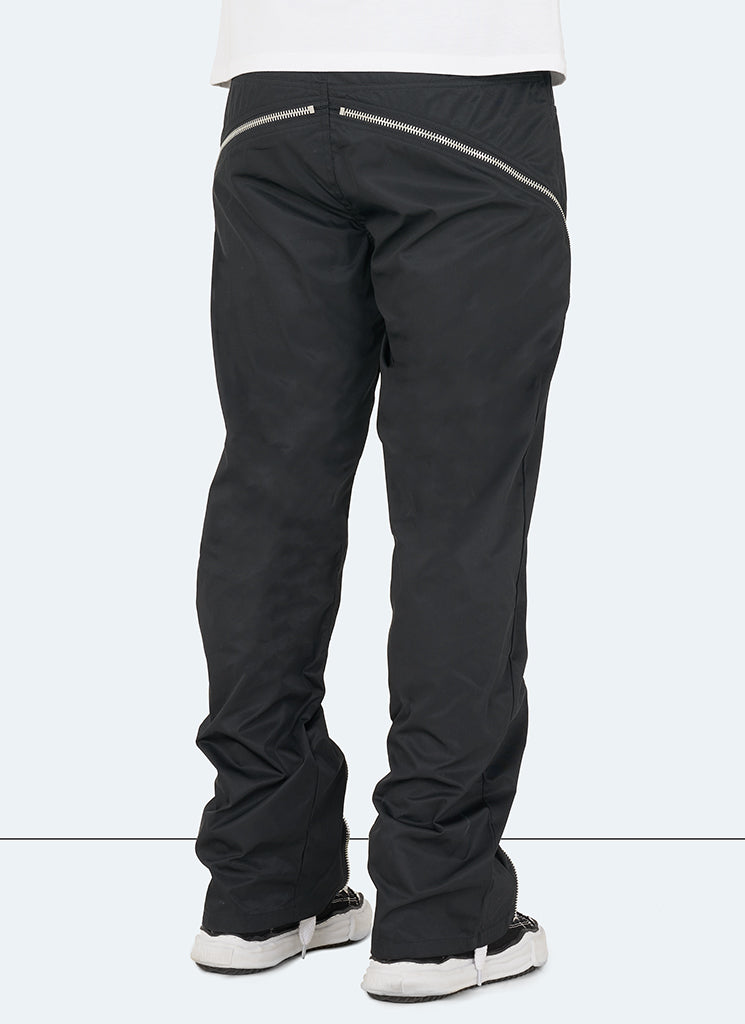 lackmeans FLARE ZIP TROUSER black 2