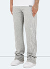 Vintage Flare Flame Joggers - Grey