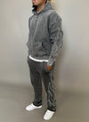 Vintage Flare Flame Joggers - Washed Black