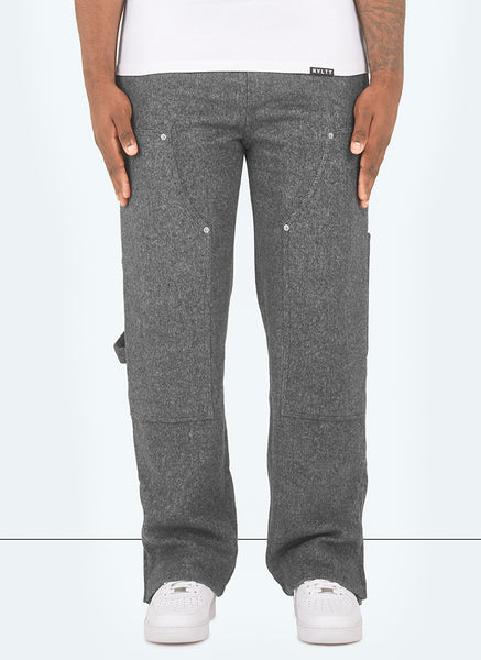 Heavyweight Wool Carpenter Rivet Pants - Grey – N V L T Y Heavyweight Wool Carpenter Rivet Pants - Grey – N V L T Y
