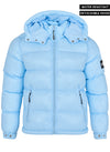 Shiny Puffer Jacket - Baby Blue