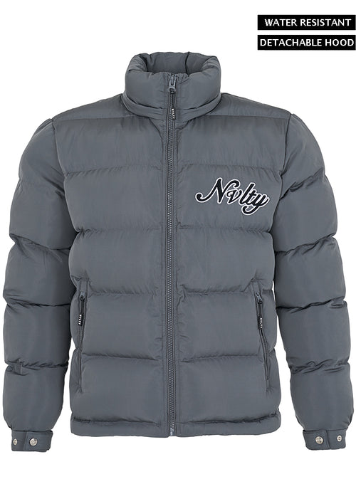 Signature Puffer Jacket - Charcoal Grey