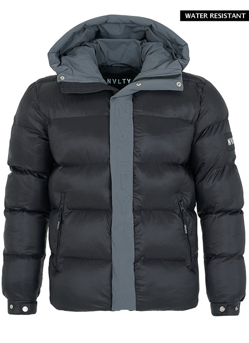 Center Tone Puffer Jacket - Black/Charcoal Grey