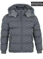 Monogram Puffer Jacket - Charcoal Grey