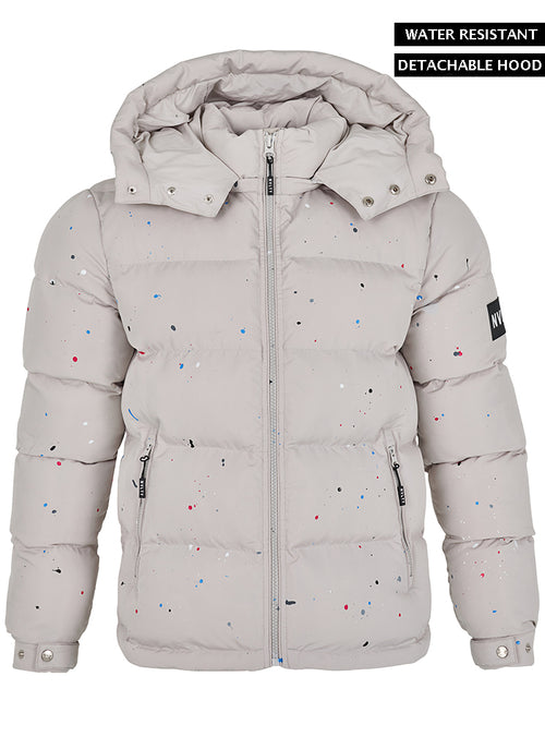Paint Puffer Jacket - Off White
