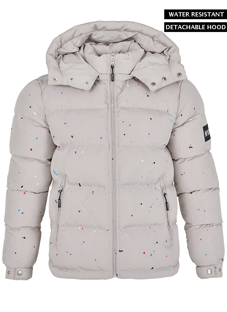 Paint Puffer Jacket - Off White