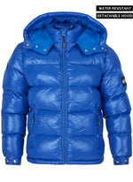 Shiny Puffer Jacket - Royal Blue