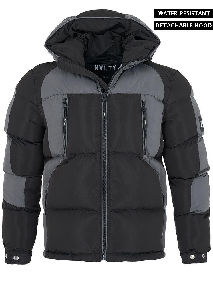 Shadow Puffer Jacket - Black/Grey