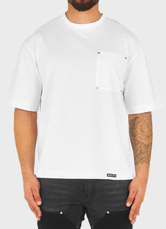 Heavyweight Boxy Rivet T-Shirt - White