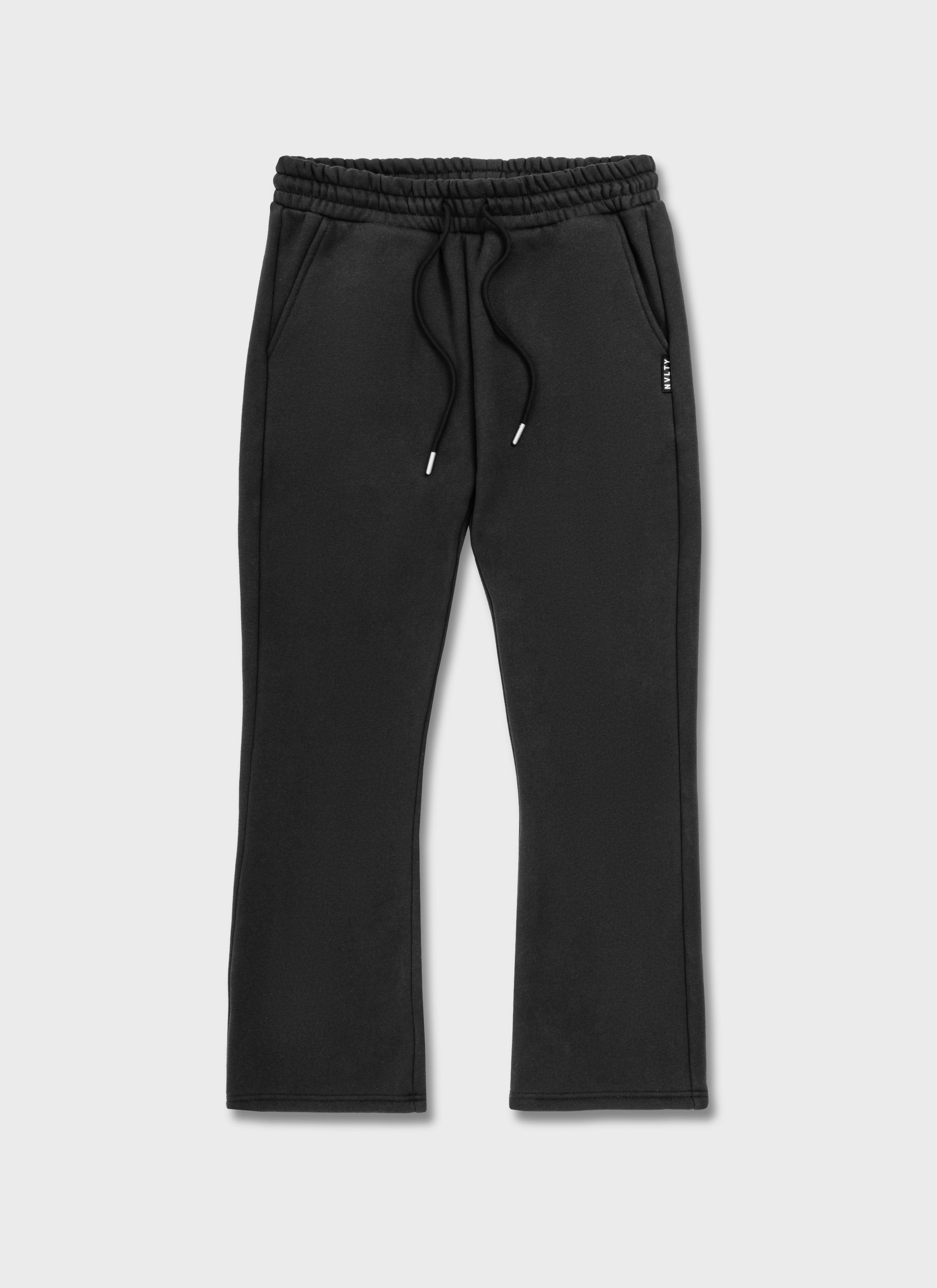 Heavyweight Luxe Flare Joggers - Black