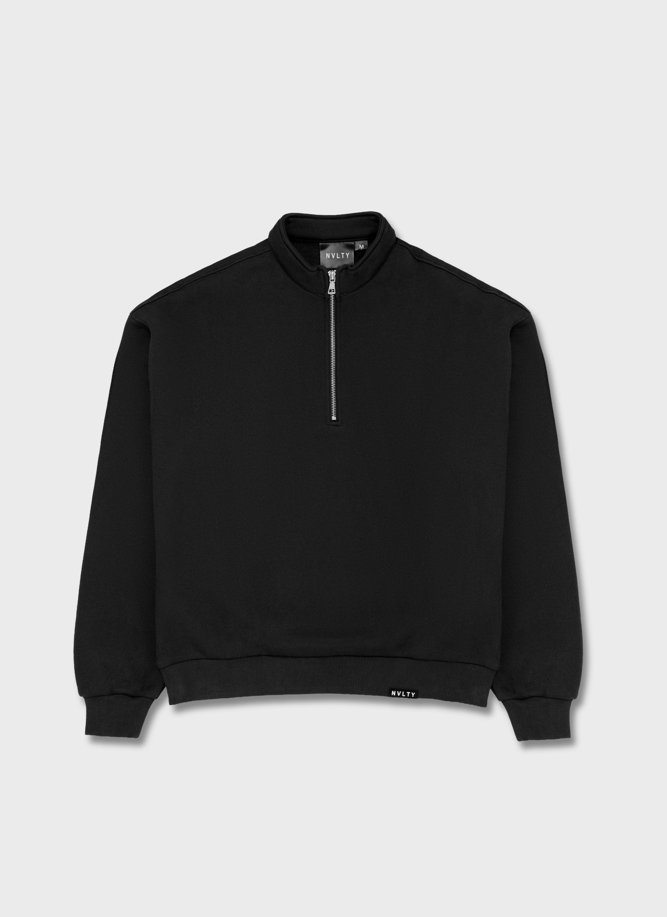 Heavyweight Luxe Quarter Zip - Black