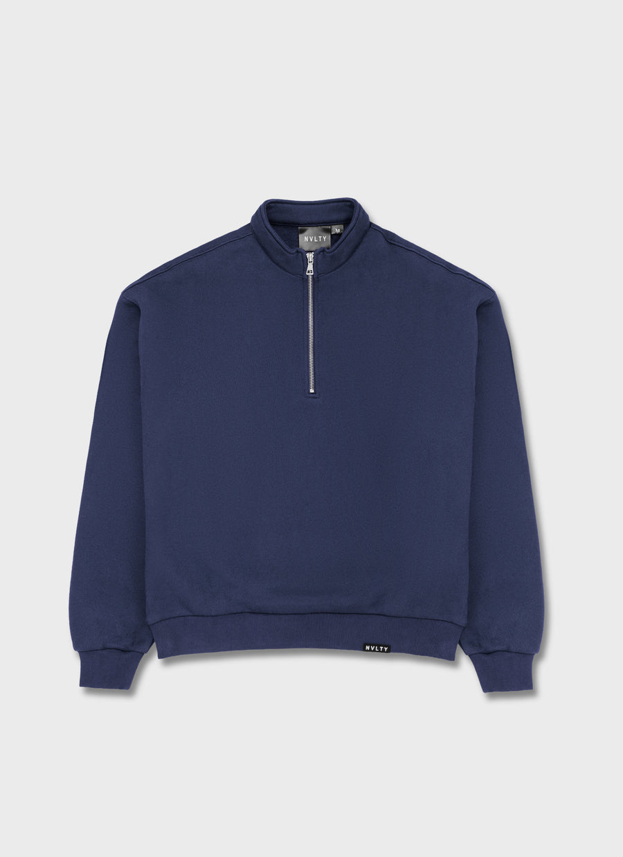 Heavyweight Luxe Quarter Zip - Navy