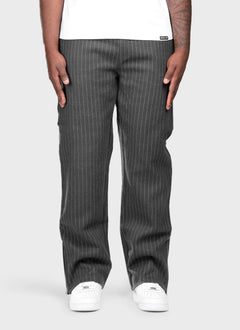 Heavyweight Pinstripe Pants - Grey