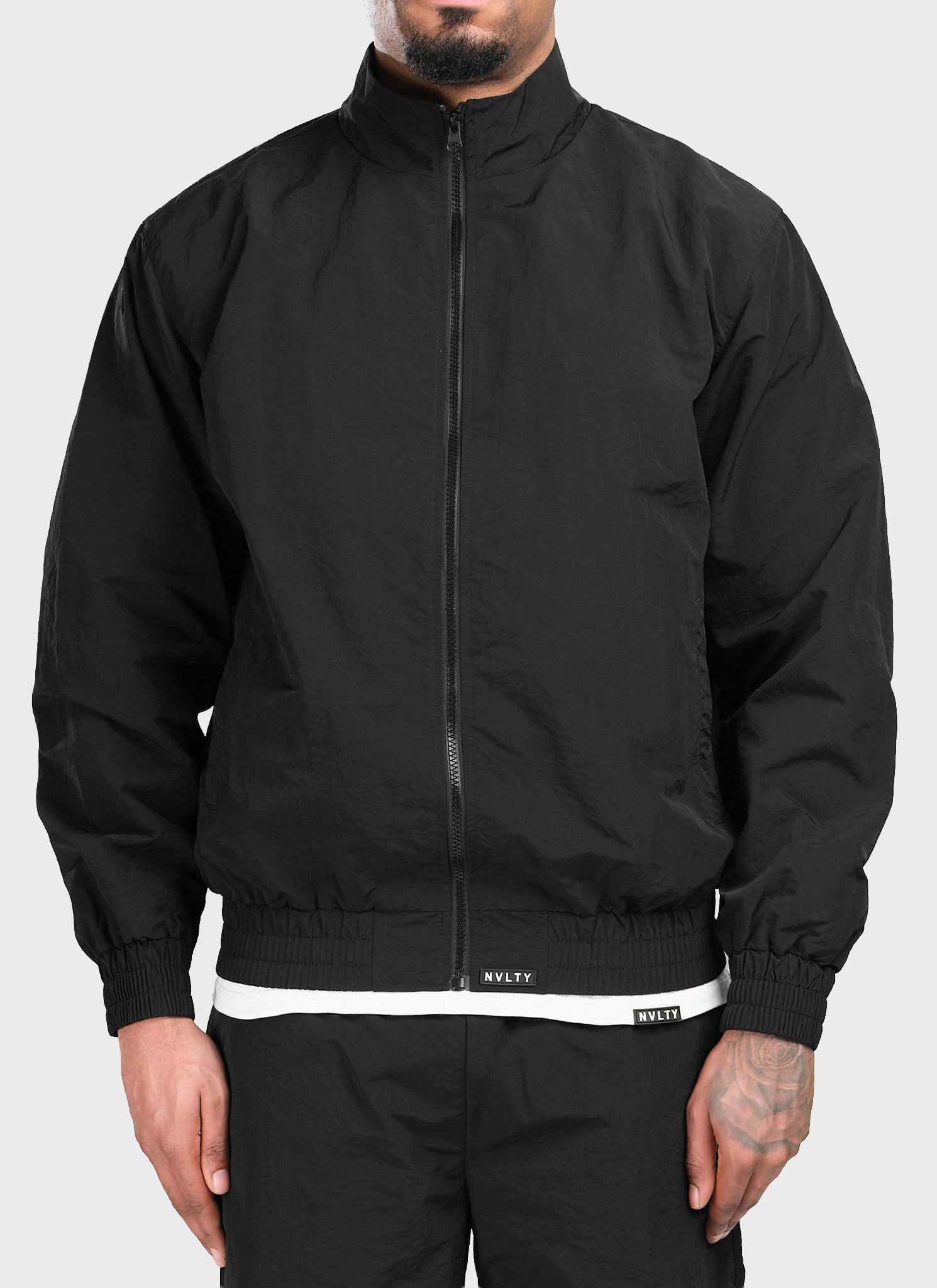 Heavyweight Shell Track Jacket - Black