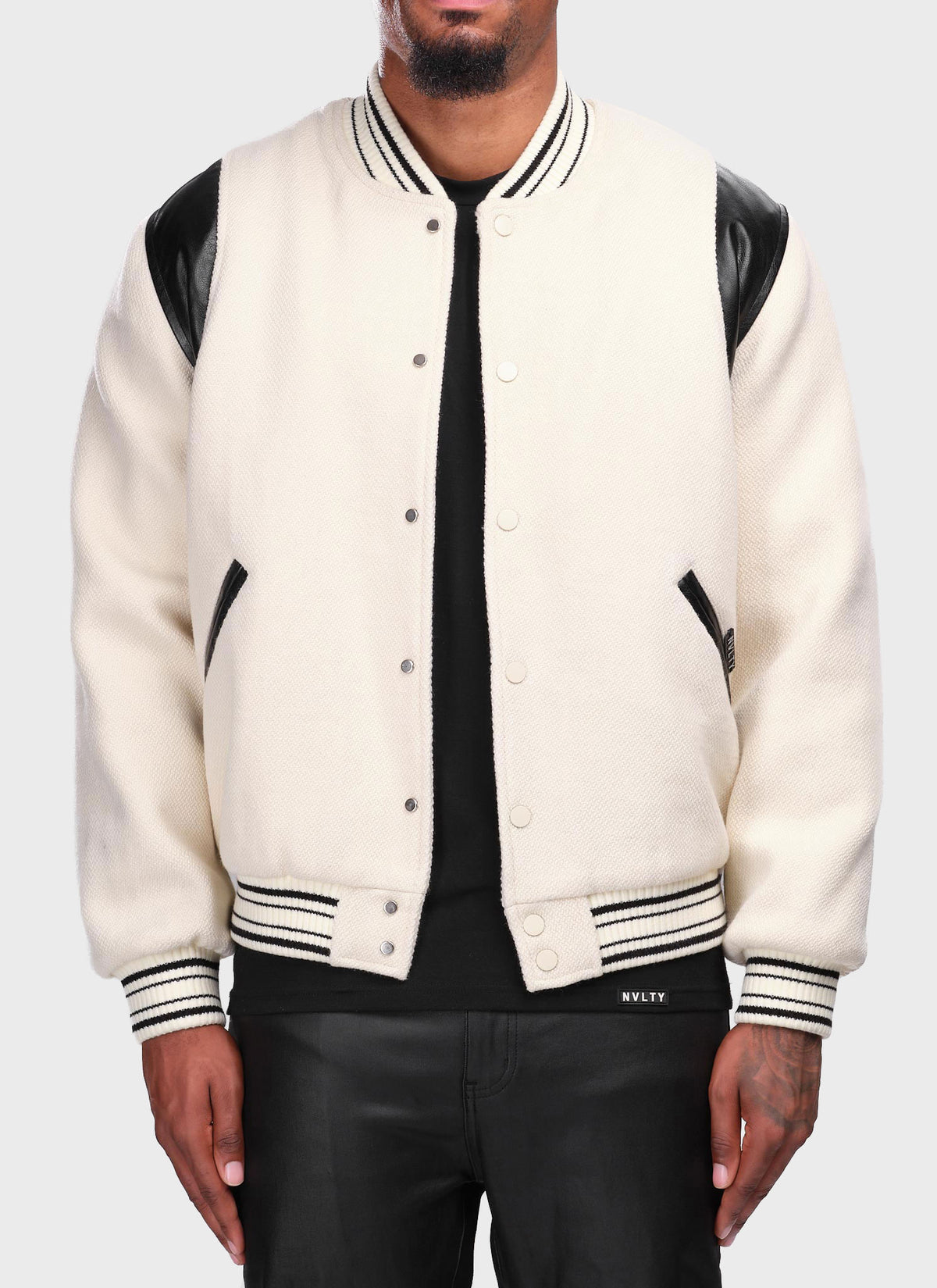 Heavyweight Wool Bomber Jacket - Ivory