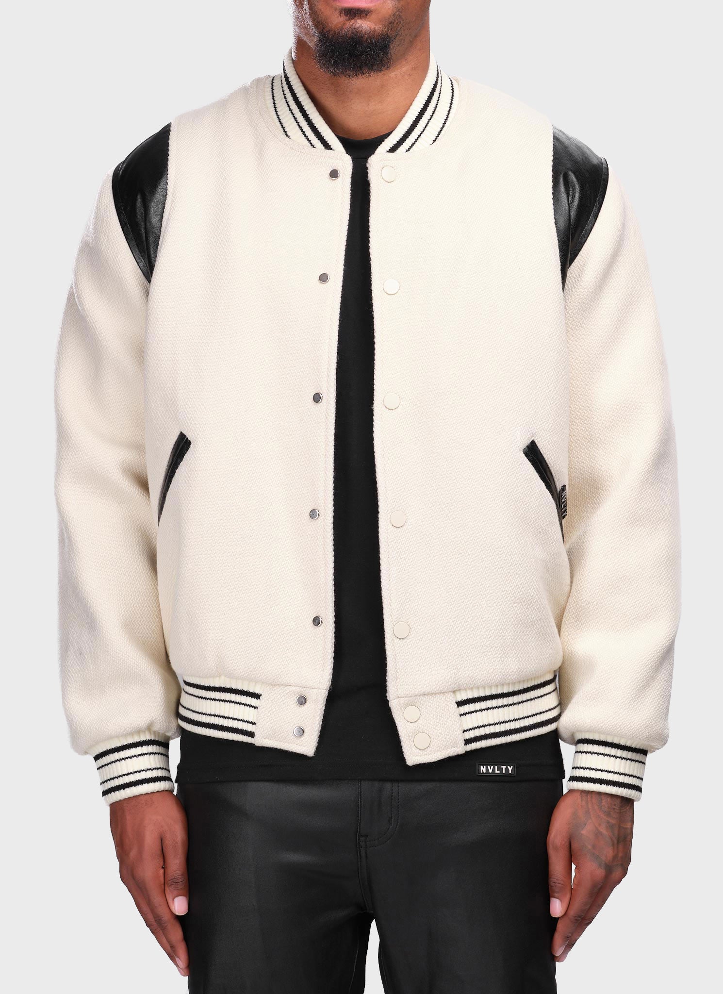 Heavyweight Wool Bomber Jacket - Ivory