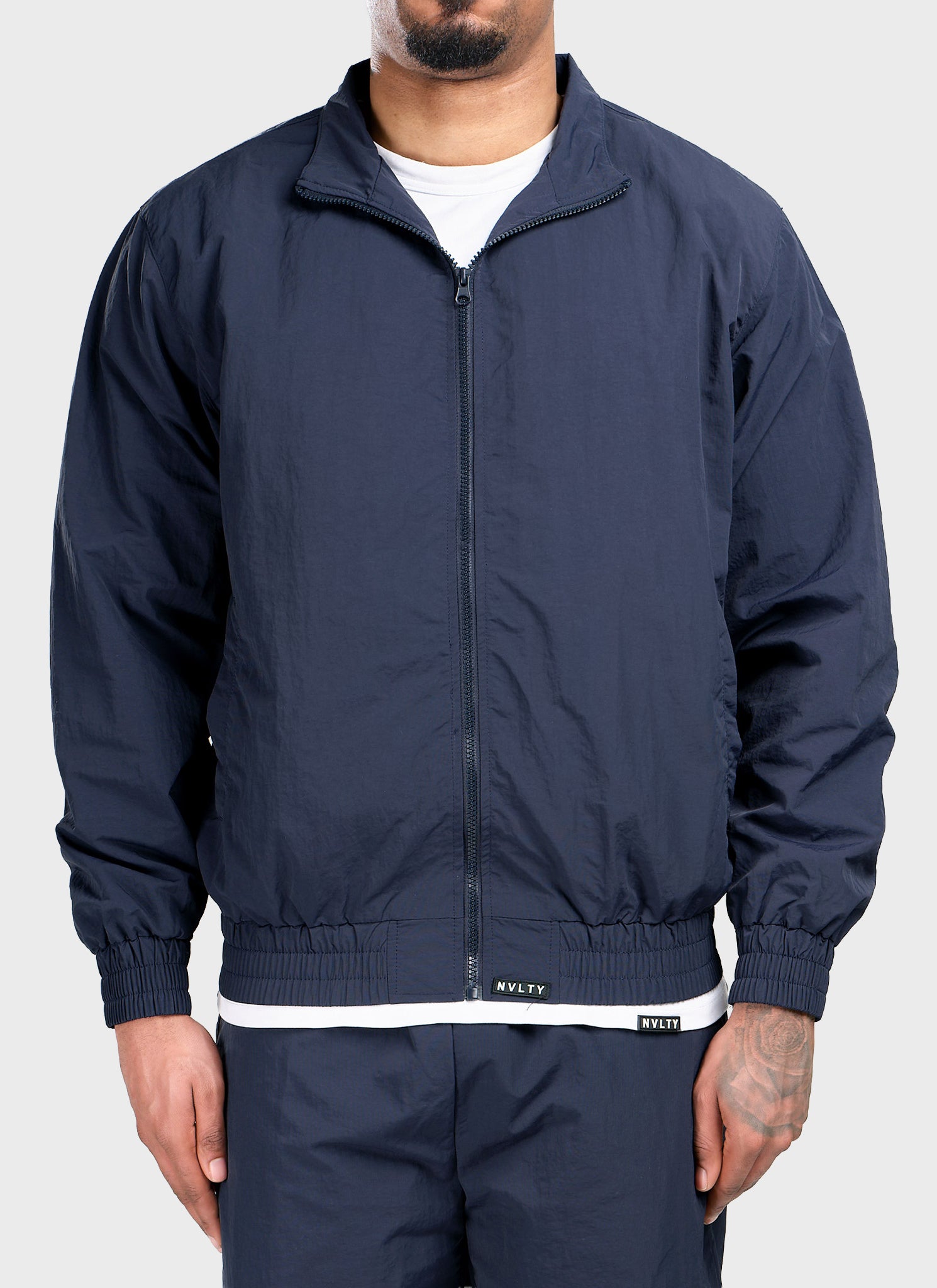 Heavyweight Shell Track Jacket - Navy