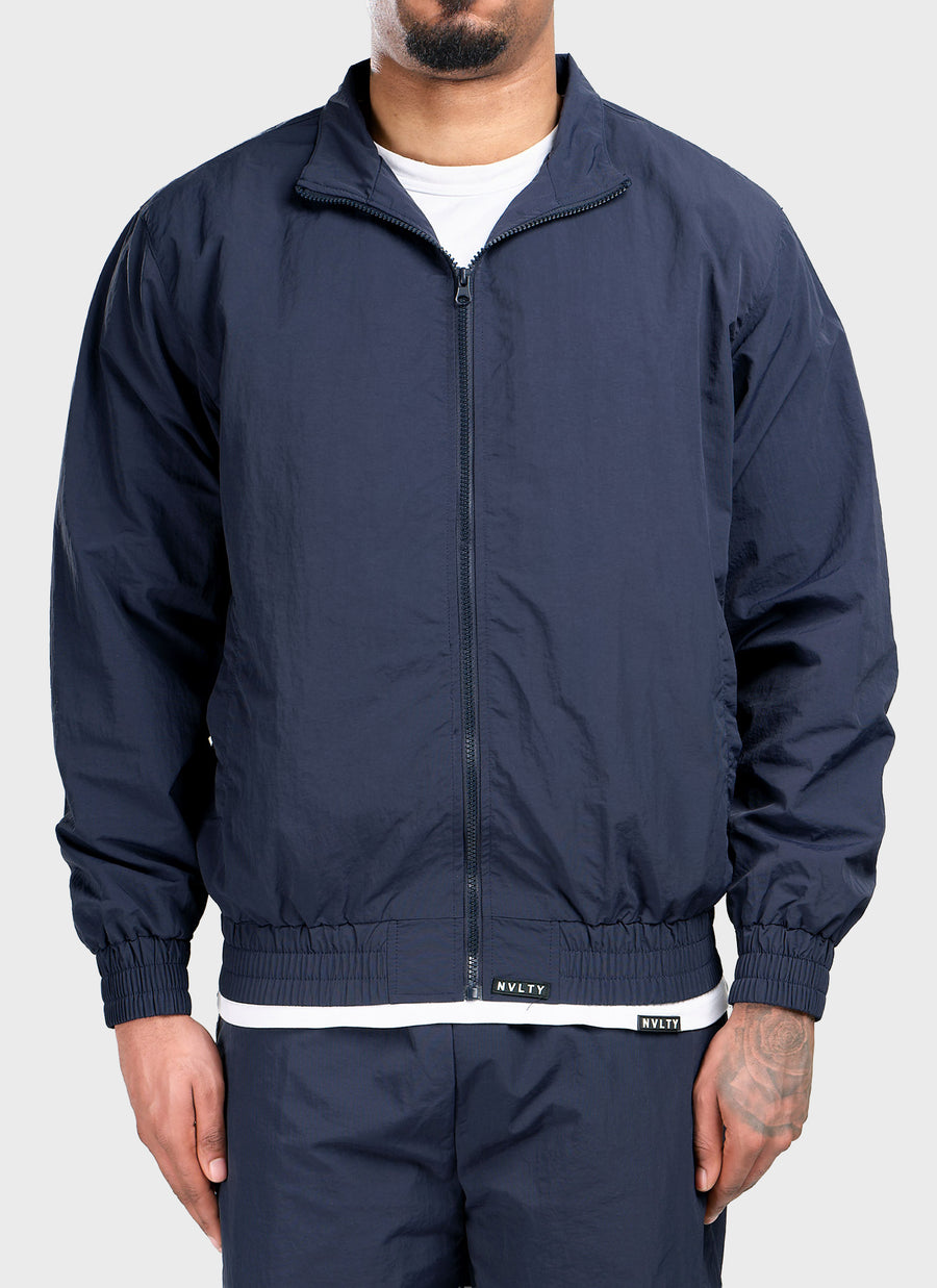 Heavyweight Shell Track Jacket - Navy