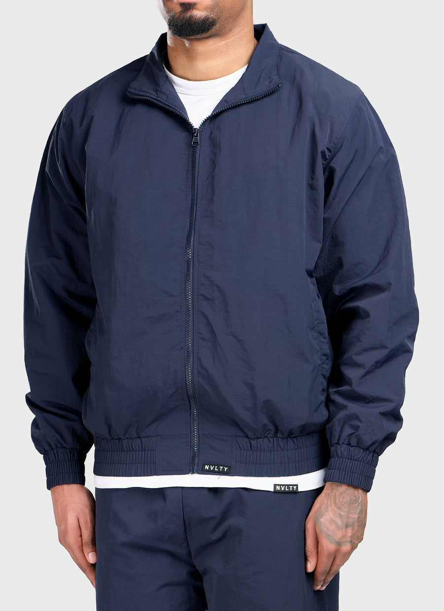 Heavyweight Shell Track Jacket - Navy