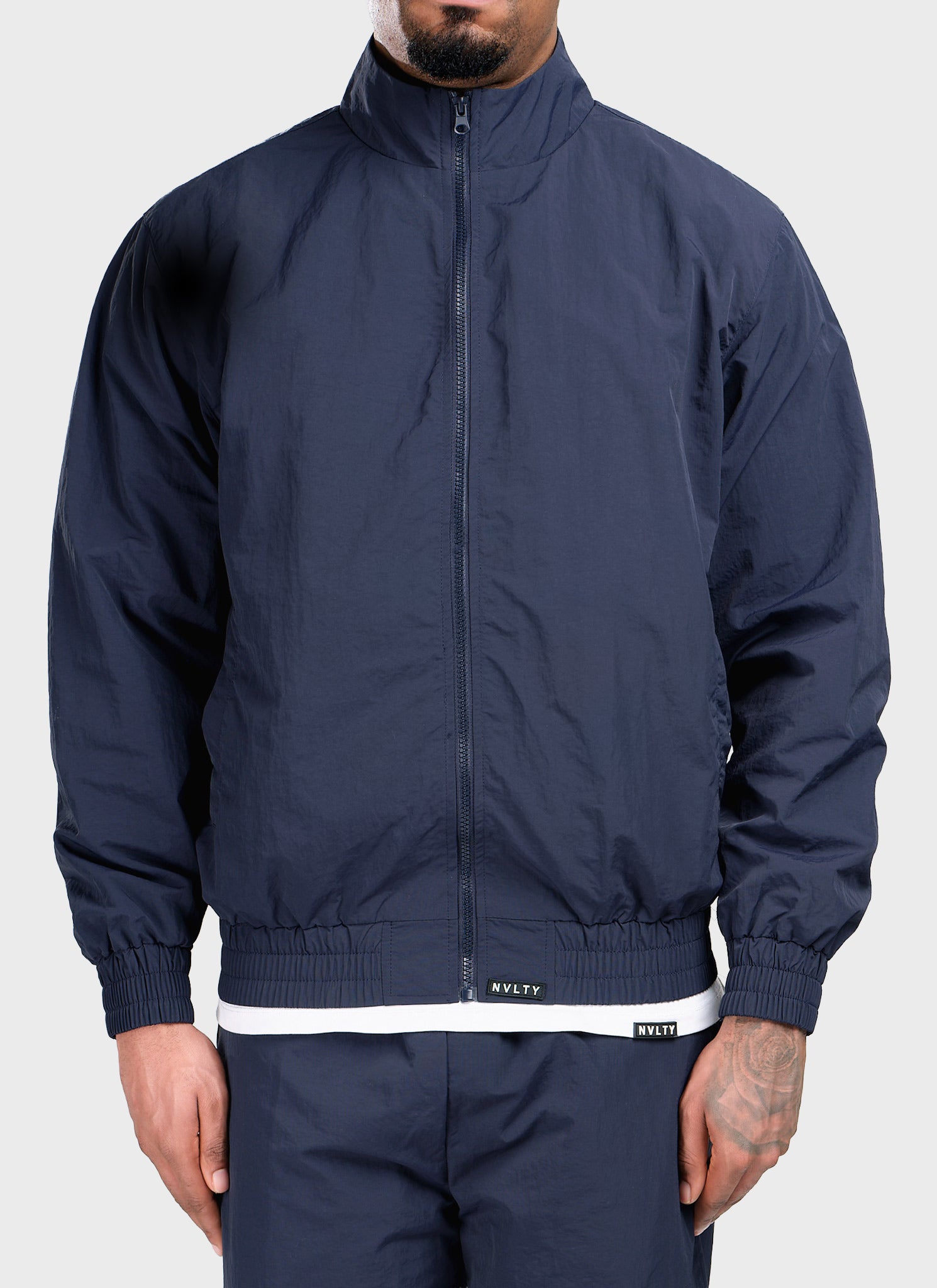 Heavyweight Shell Track Jacket - Navy