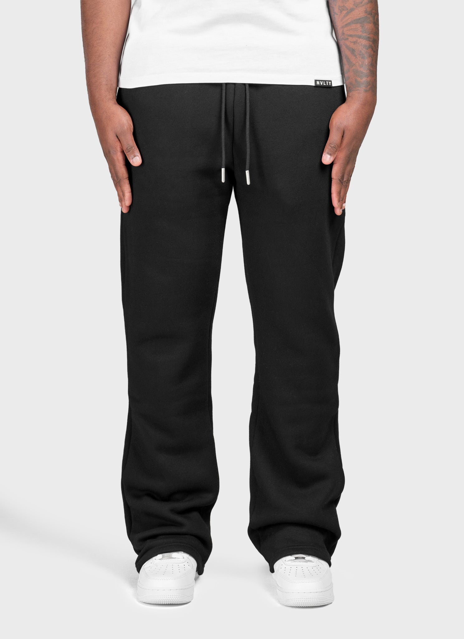 Heavyweight Luxe Flare Joggers - Black