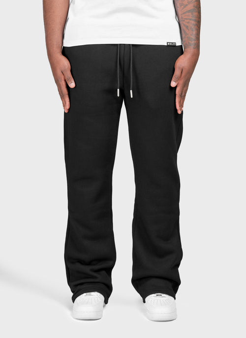 Heavyweight Luxe Flare Joggers - Black
