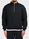 Heavyweight Luxe Quarter Zip - Black