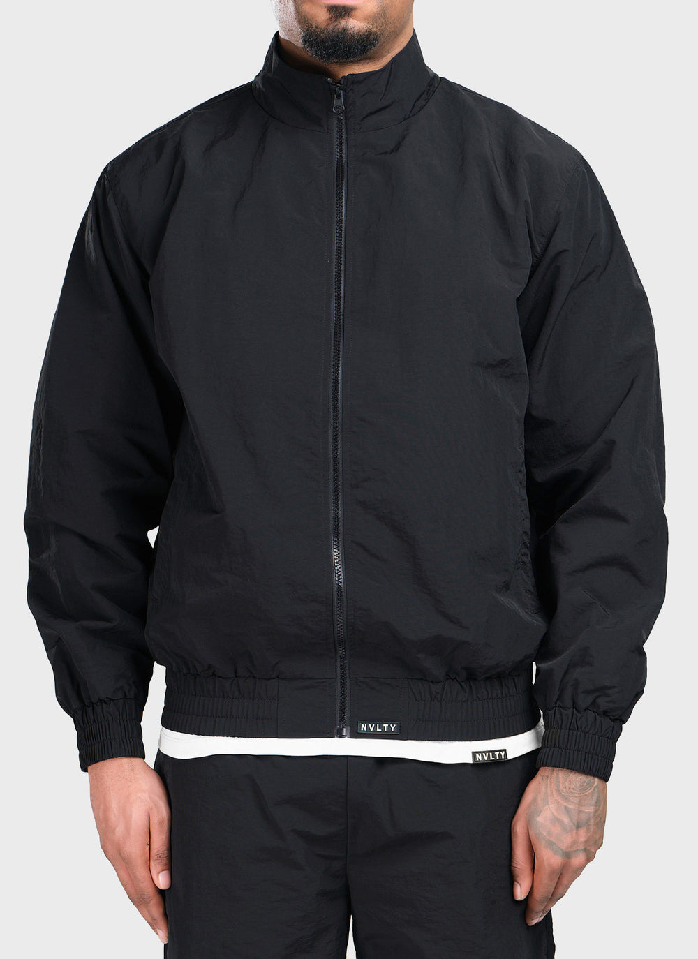 Heavyweight Shell Track Jacket - Black