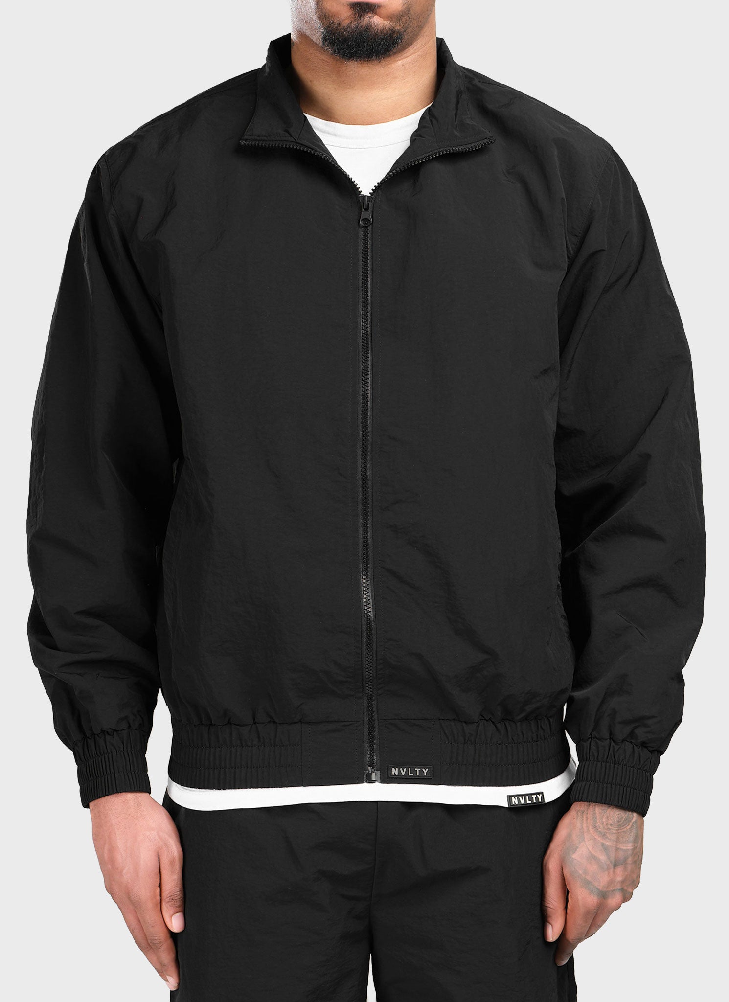 Heavyweight Shell Track Jacket - Black