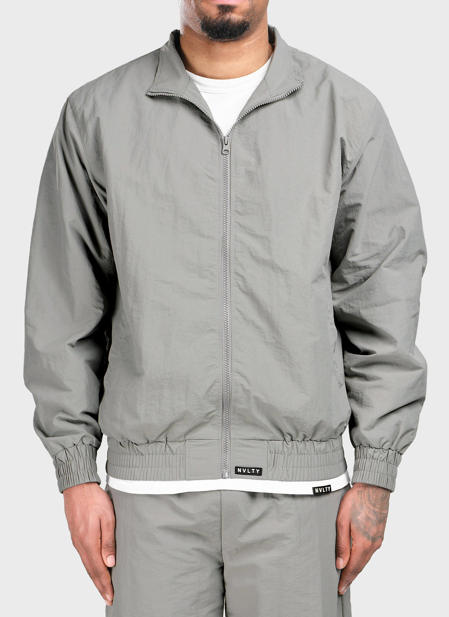 Heavyweight Shell Track Jacket - Grey
