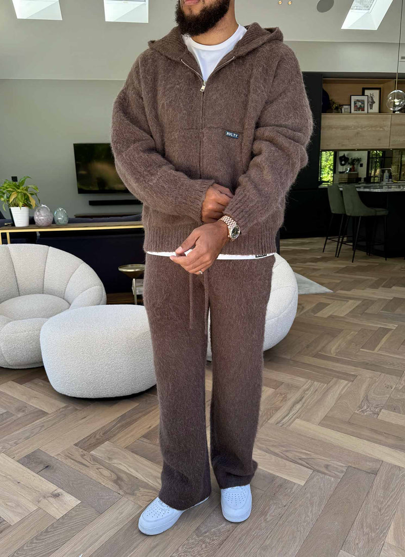 Mohair Joggers - Brown