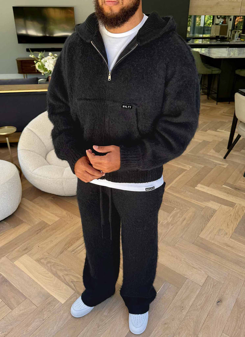 Mohair Joggers - Black