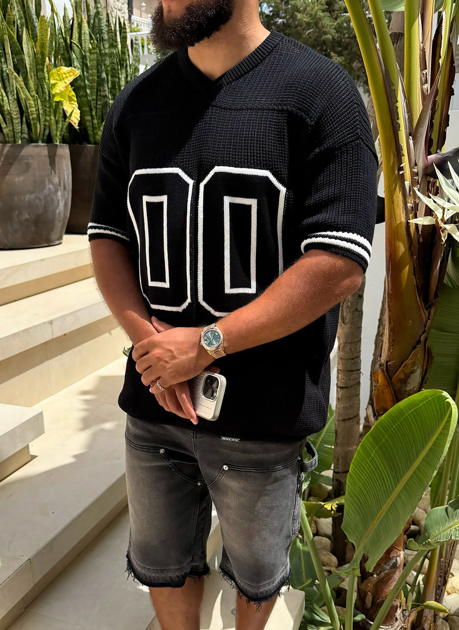 Knitted Members Jersey - Black