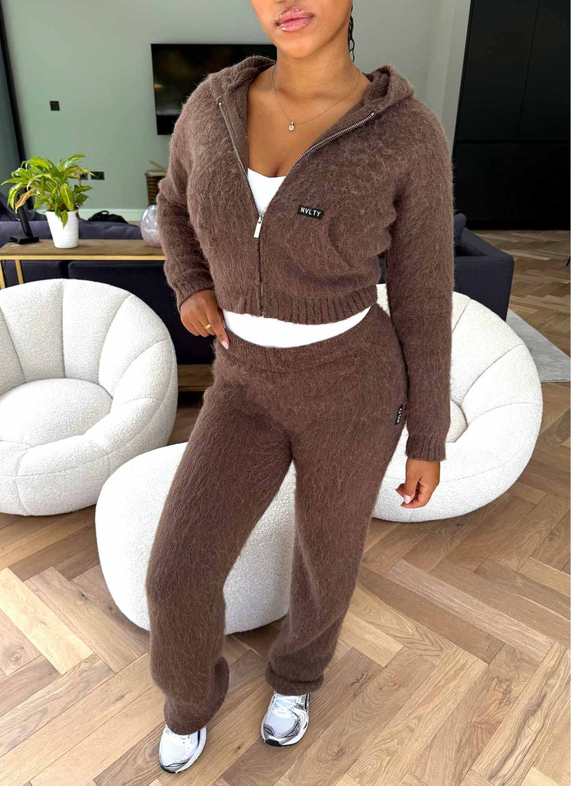 Mohair Joggers - Brown