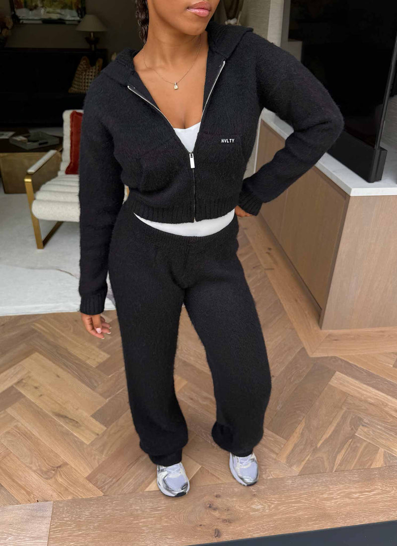 Mohair Joggers - Black