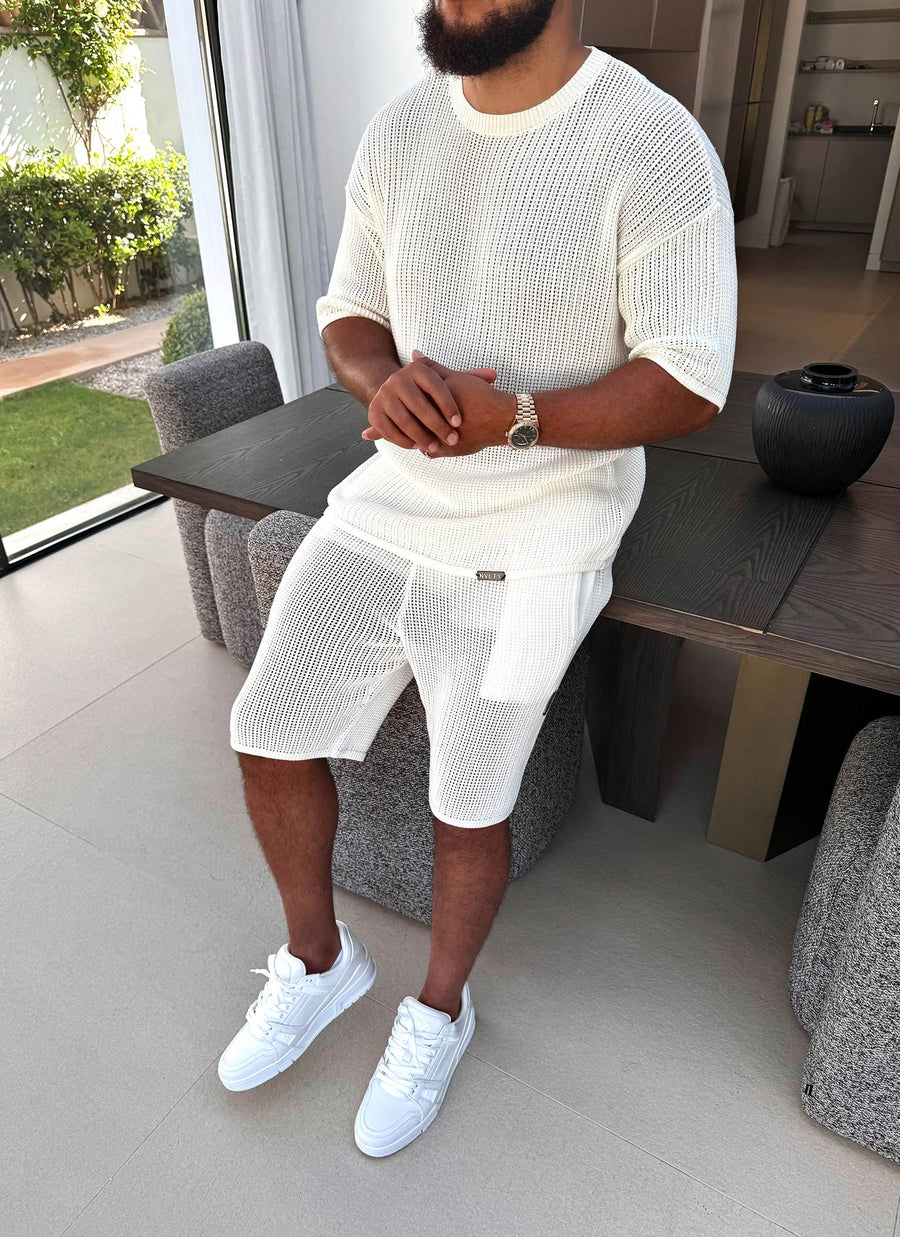Knitted T-Shirt - Ivory