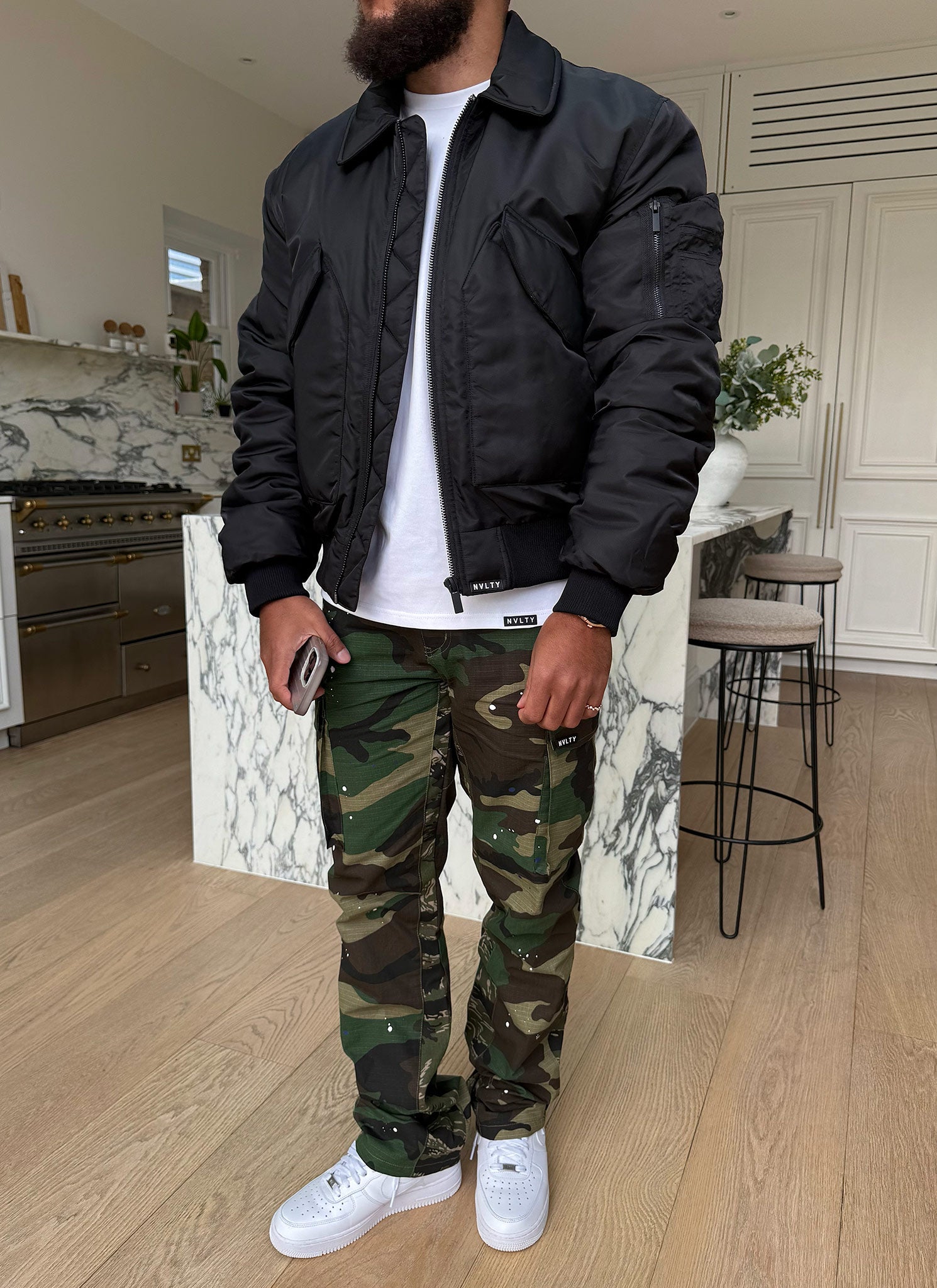 Aviator Flight Jacket - Black