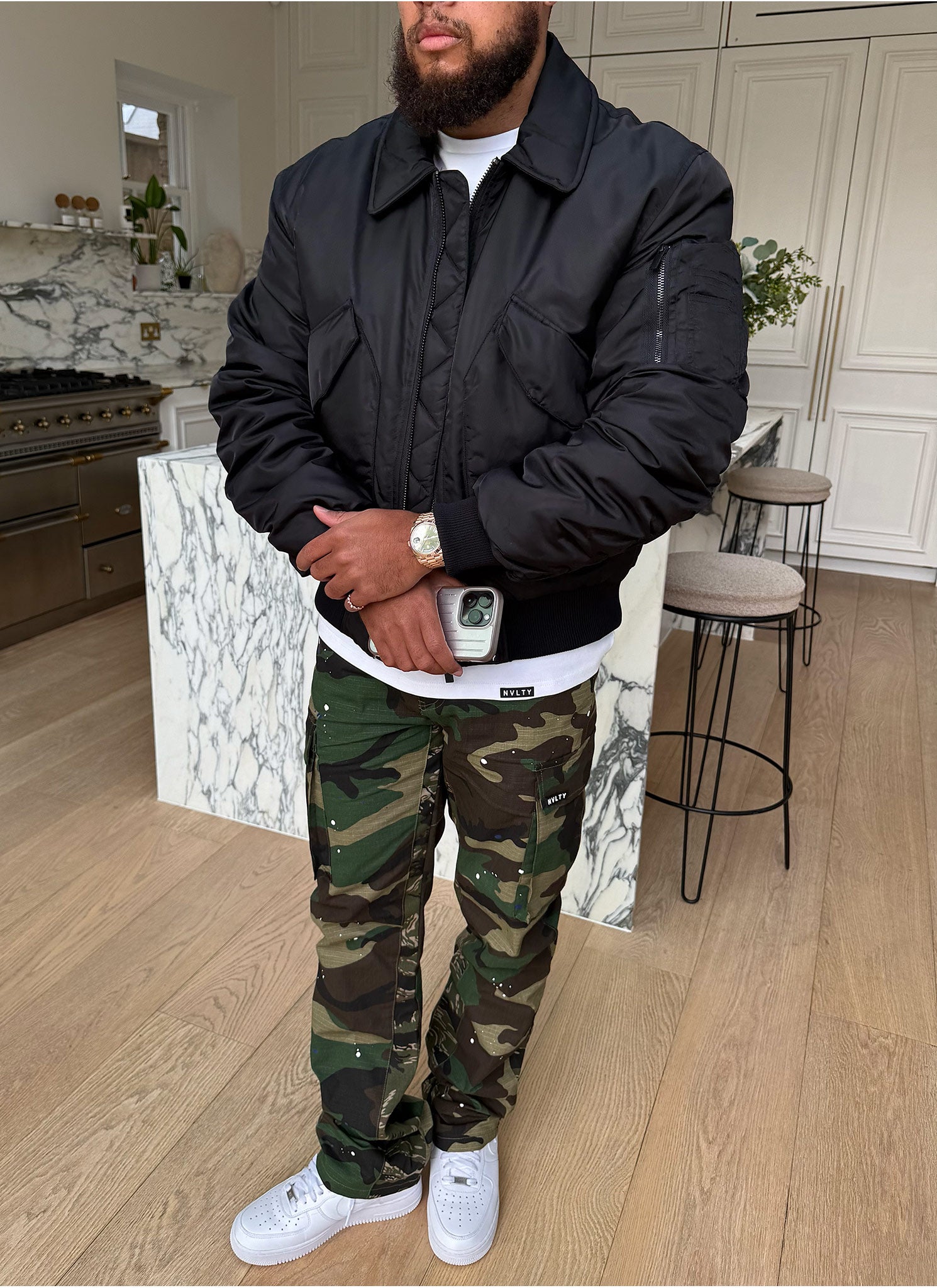 Aviator Flight Jacket - Black