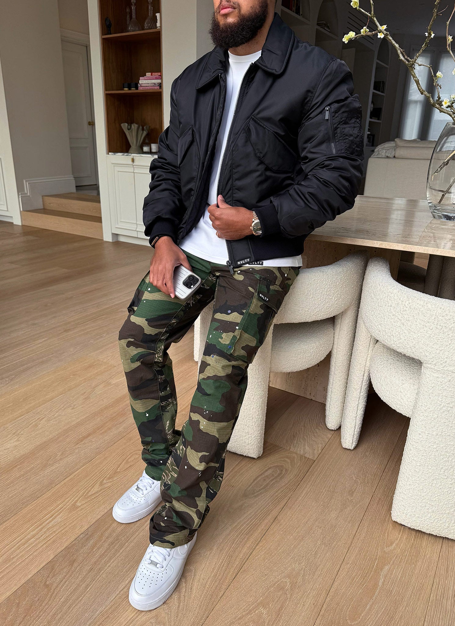 Aviator Flight Jacket - Black