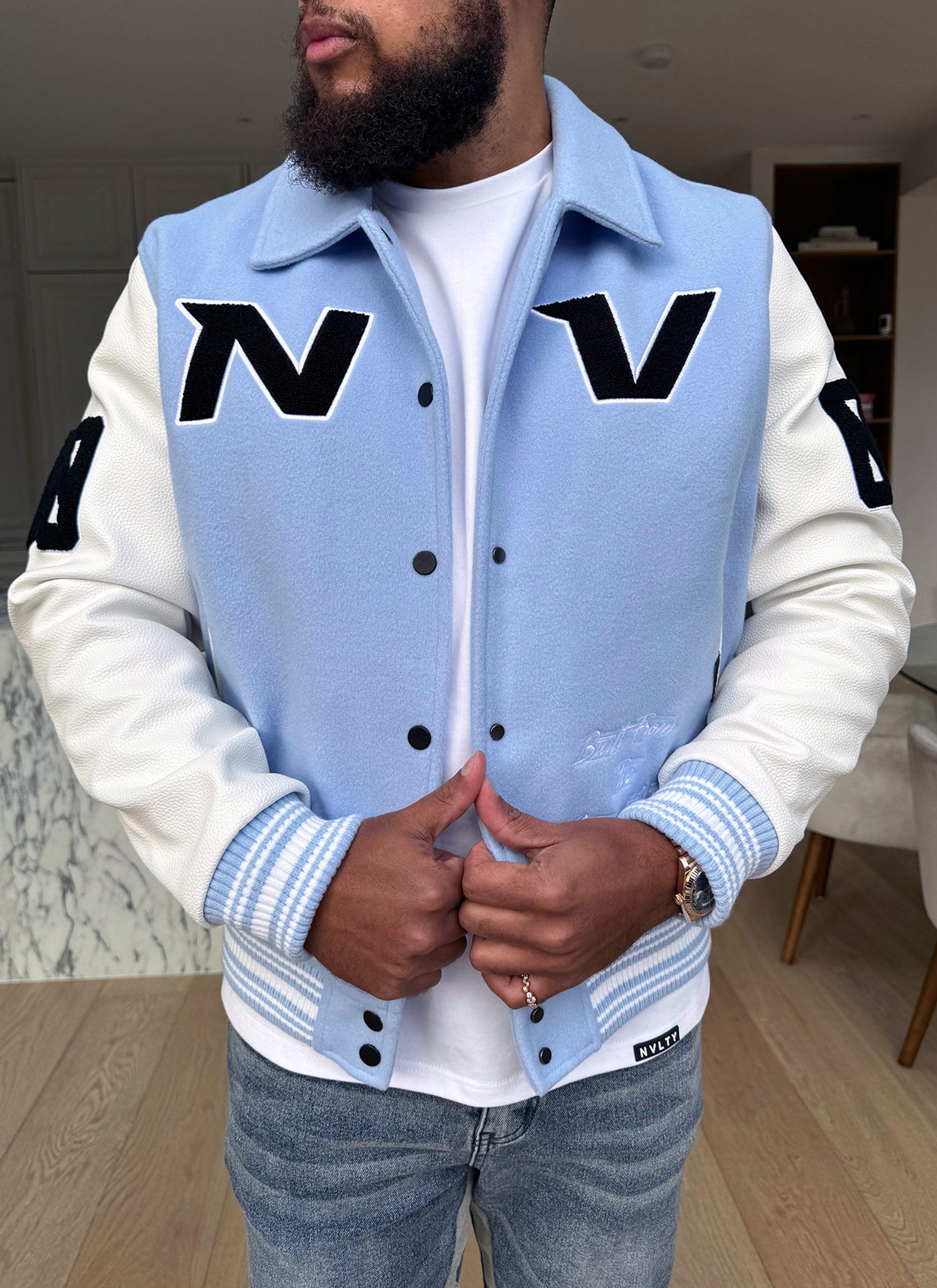 All Star Varsity Jacket - Baby Blue