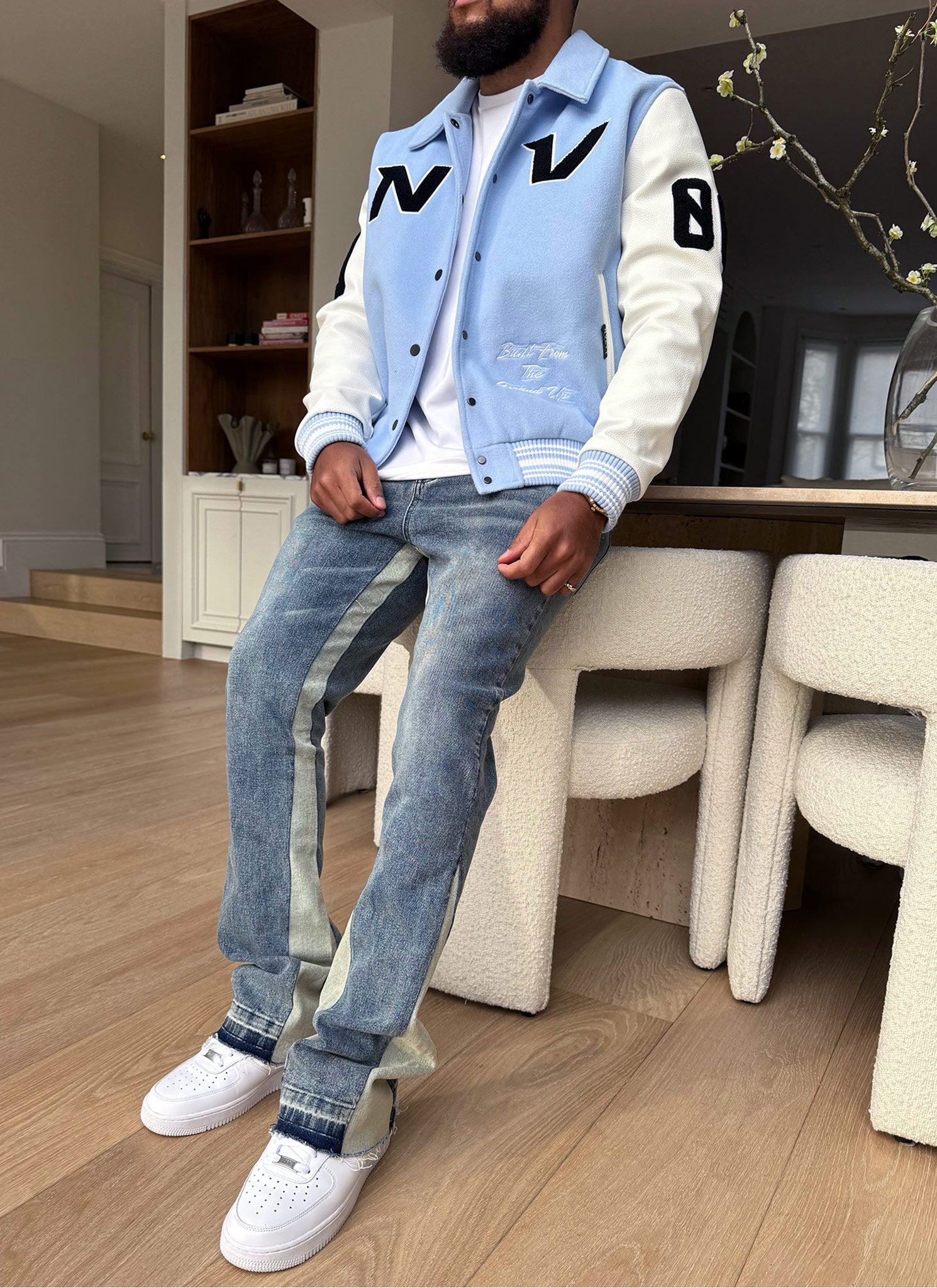 All Star Varsity Jacket - Baby Blue