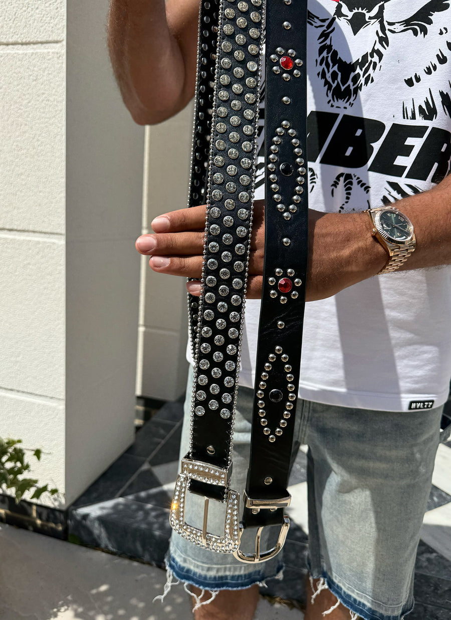 Vintage Studded Belt - Black