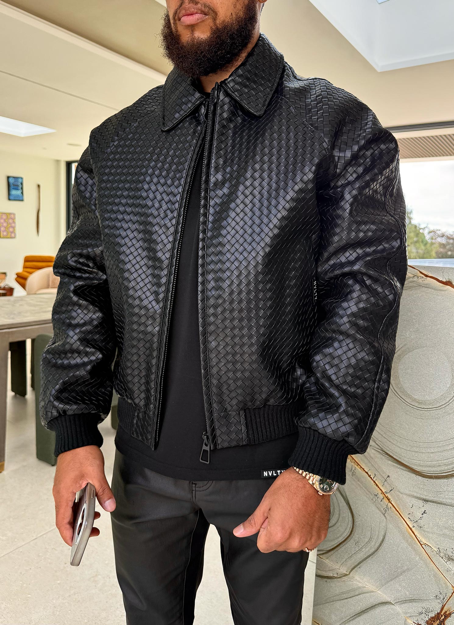 Interlock Aviator Jacket - Black – N V L T Y