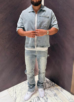 Vintage Rivet Denim Shirt - Blue